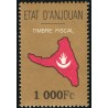 1999 - Independent State of ANJOUAN - Map and flag of the island - revenue stamp 1000 Fc - MNH