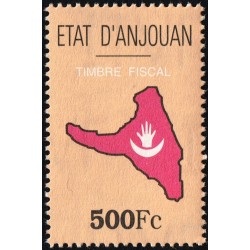 1999 - Independent State of ANJOUAN - Map and flag of the island - revenue stamp 00 Fc - MNH