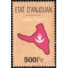 1999 - Independent State of ANJOUAN - Map and flag of the island - revenue stamp 00 Fc - MNH