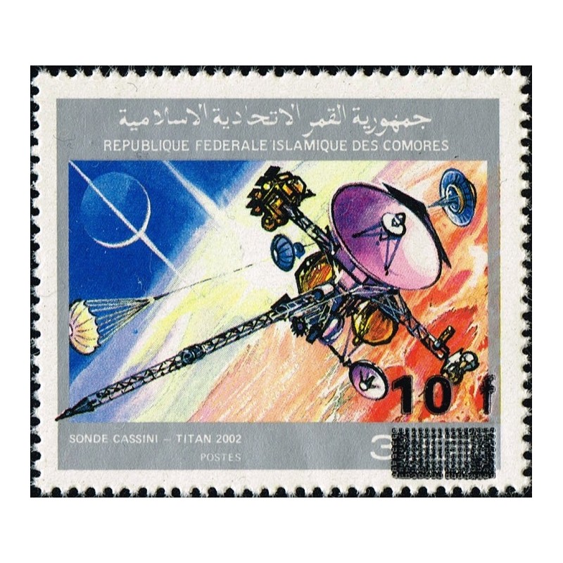 Comores 1992 - Mi 1052 - surcharge locale 10 f - Sonde Cassini - RR **