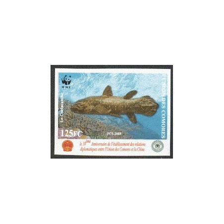 Mi 1798 - Cooperation with China: fish coelacanthe WWF - 125 fc - MNH UNPERFORATED