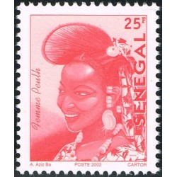 Sénégal 2002 - Mi 1961 - Femme Peulh 25 f - postes 2002  - retirage 2024 **