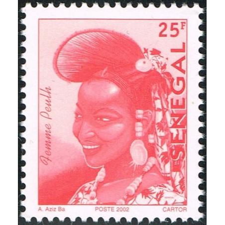 Sénégal 2002 - Mi 1961 - Femme Peulh 25 f - postes 2002  - retirage 2024 **