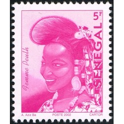 Sénégal 2002 - Mi 1958 type 1 - Femme Peulh 5 f - postes 2002 - retirage 2024 **