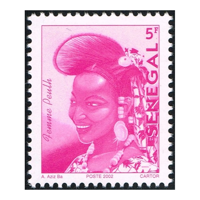 Sénégal 2002 - Mi 1958 type 1 - Femme Peulh 5 f - postes 2002 - retirage 2024 **