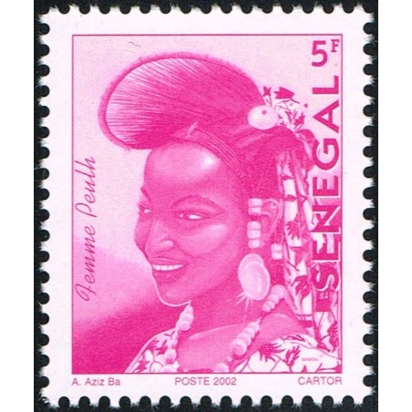 Sénégal 2002 - Mi 1958 type 1 - Femme Peulh 5 f - postes 2002 - retirage 2024 **