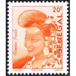 Sénégal 2002 - Mi 1960 type 1 - Femme Peulh 20 f - postes 2002 - retriage 2024 **