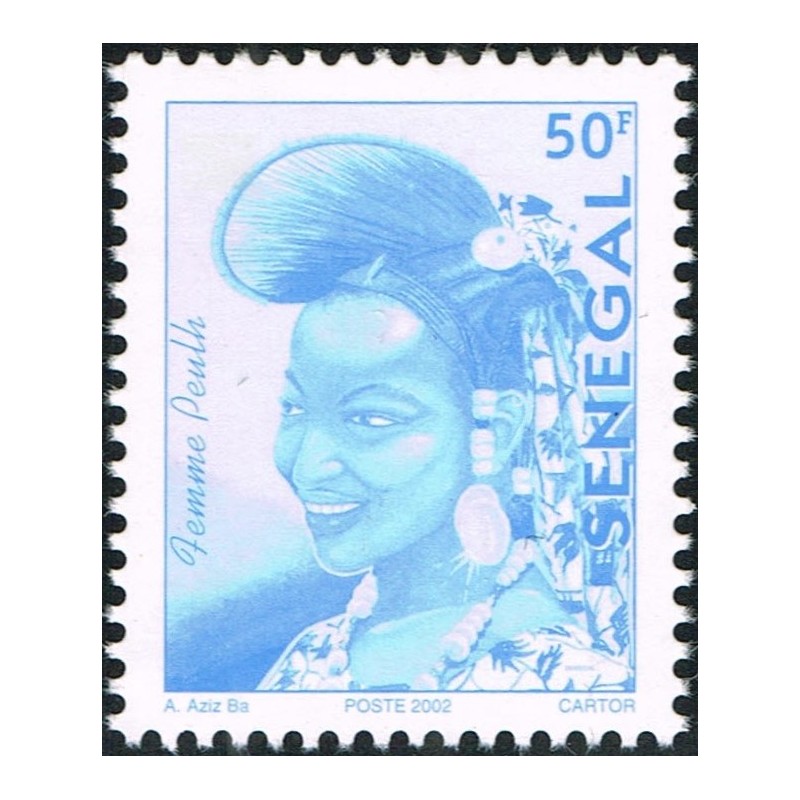 Sénégal 2002 - Mi 1963 - Femme Peulh 50 f - postes 2002 - retirage 2024 **