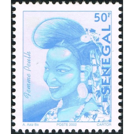Sénégal 2002 - Mi 1963 - Femme Peulh 50 f - postes 2002 - retirage 2024 **