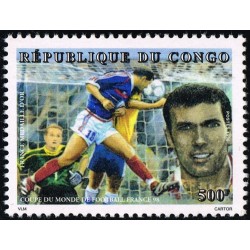 Congo 1998 - Mi 1594 - Soccer World Cup France 98 - Z. Zidane - MNH