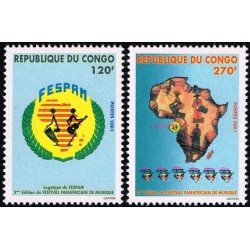 Congo 2001 - Mi 1737 1738 - Pan-African Festival of Music - 2 st. - MNH