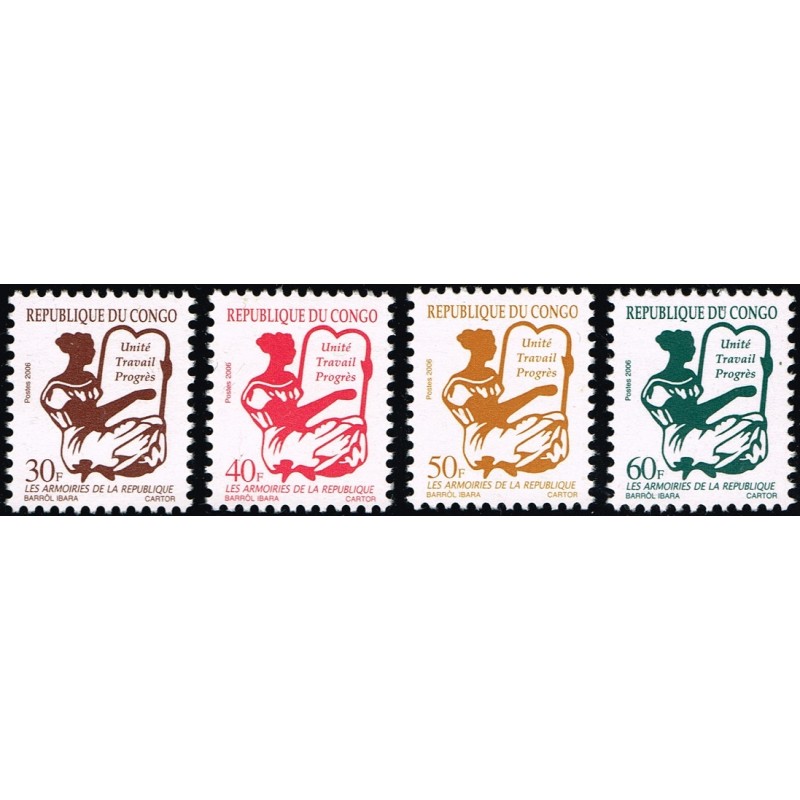 Congo 2006 - Mi 1780 à 1783 - série courante "Les armoiries de la république" - 4 val. **