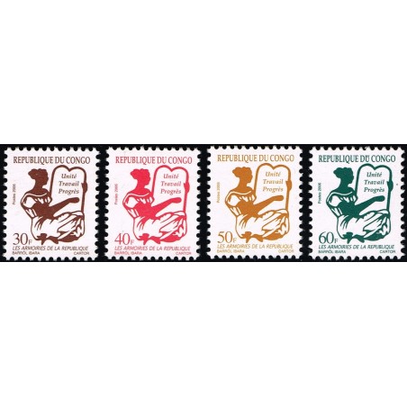 Congo 2006 - Mi 1780 à 1783 - série courante "Les armoiries de la république" - 4 val. **