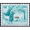 Congo 1998 - Mi 1564 - surcharge LEGAL - Femme à la hotte - 100 f vert-bleu **