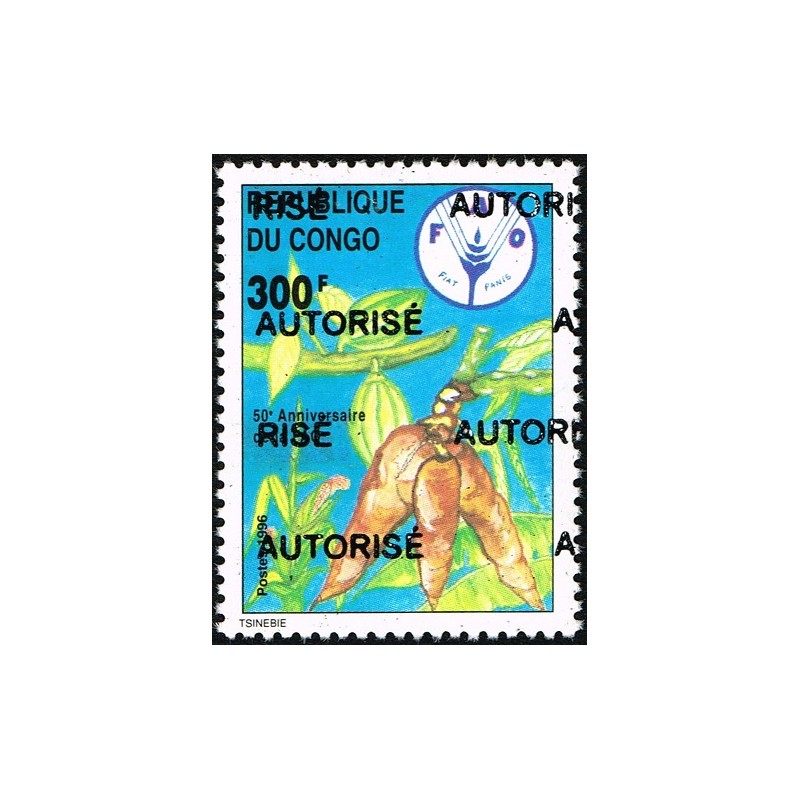 Congo 1998 - Mi 1544 - local overprint AUTORISE - 50th Anniversary FAO - MNH