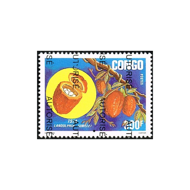 Congo 1998 - Mi 1537 - surcharge AUTORISE - Fruit : Tsia **