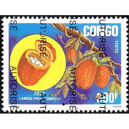 Congo 1998 - Mi 1537 - surcharge AUTORISE - Fruit : Tsia **