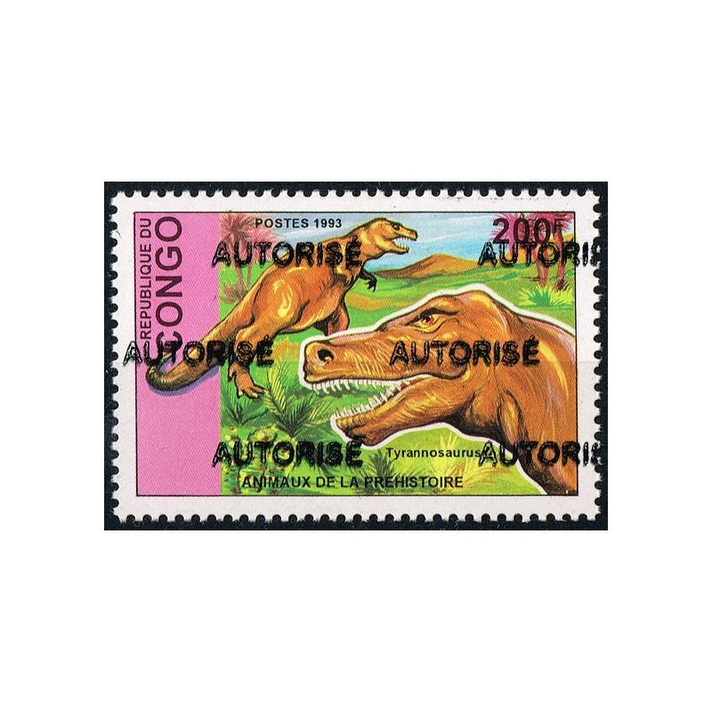 Congo 1998 - Mi 1526 - dinosaure : Tyrannosaure **