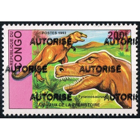 Congo 1998 - Mi 1526 - dinosaure : Tyrannosaure **