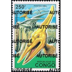Congo 1998 - Mi A 1530 - local overprint AUTORISE - Dinosaurs: Pteranodon - MNH