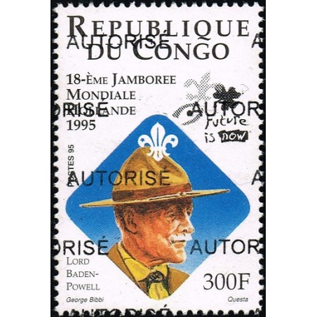 Congo 1998 - Mi 1541 - local overprint AUTORISE - Scouting: 18th World Jamboree - Lord Baden-Powell - MNH