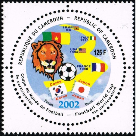Cameroon 2002 - Mi 1245 - Soccer: 2002 World Cup Japan & Korea - MNH - CV 50 €