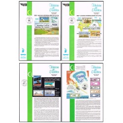 Comoros 1985 1987 1988 - Air travel history - 50 years UTA - Rolland Garros - 4 sheetlets RARE - MNH