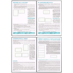 Comores 1985 1987 1988 - Histoire de l'aviation - UTA - Rolland Garros - 4 feuillets spéciaux RARE **