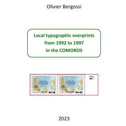 z Comoros 2023 - paperback book "Local typographic overprints from 1992 to 1997 in the Comoros"