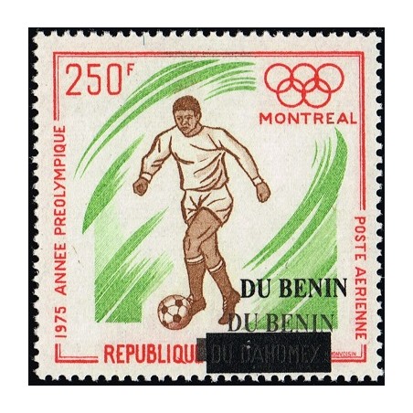 Benin 2008 - Mi 1442 - local overprint - Summer Olympics Montreal 76 - Soccer - MNH - double overprint