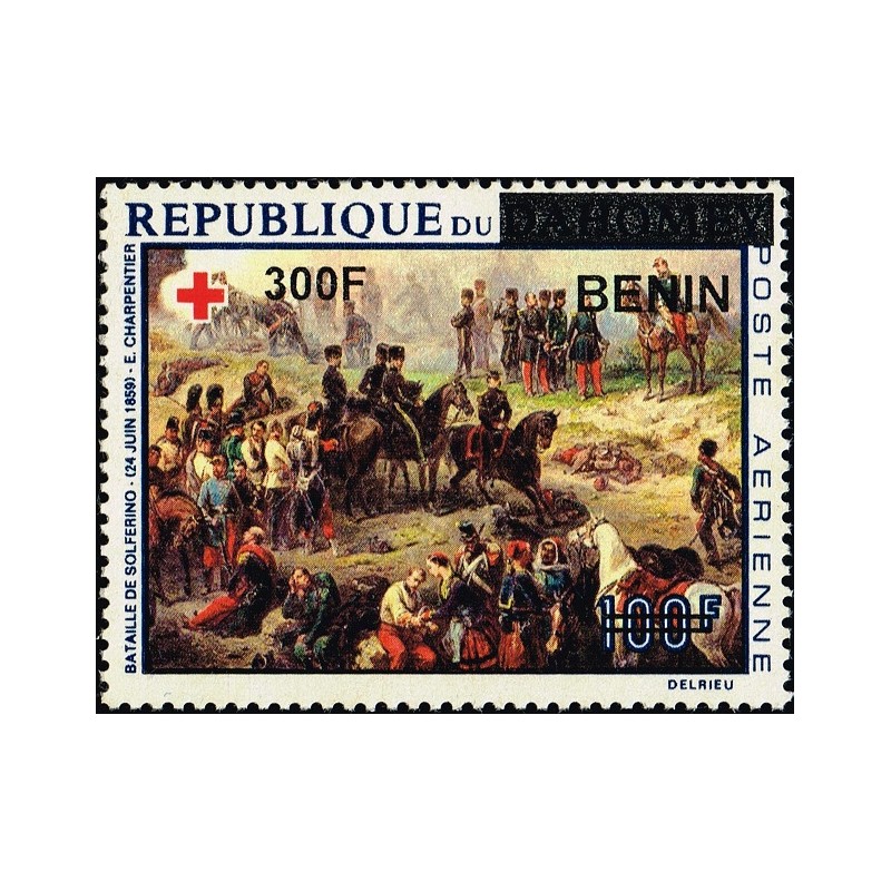 Benin 2009 - Mi 1558 - local overprint 300 f - Red Cross - Battle of Solferino by Charpentier - MNH - CV 90 €