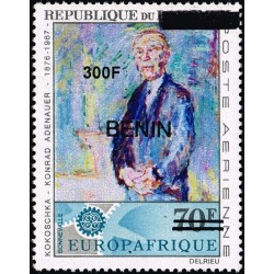 Benin 2009 - Mi 1603 - local overprint 300 f - K. Adenauer, by O. Kokoschka - Europafrica - MNH - CV 50 €