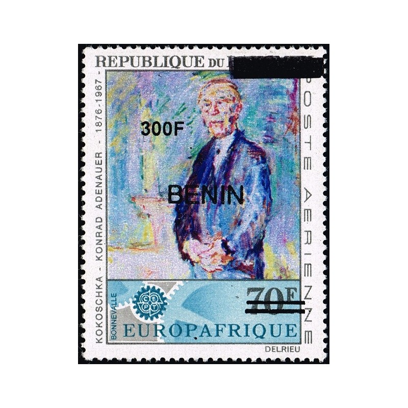 Benin 2009 - Mi 1603 - local overprint 300 f - K. Adenauer, by O. Kokoschka - Europafrica - MNH - CV 50 €