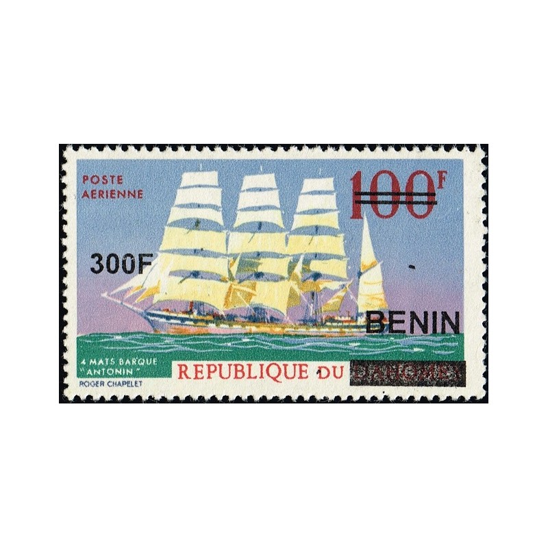 Benin 2009 - Mi 1556 - local overprint 300 f - Windjammer: Four-master - MNH - CV 70 €