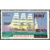Bénin 2009 - Mi 1556 - surcharge locale 300 f - Voilier : 4 mats barque ** - cote 70 €