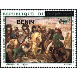 Bénin 2009 - Mi 1550 - surcharge locale 300 f - Napoléon à Eylau par A. Gros - chevaux ** - cote 80 €