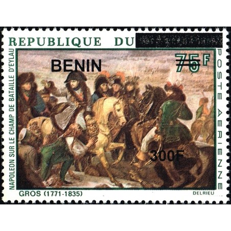 Bénin 2009 - Mi 1550 - surcharge locale 300 f - Napoléon à Eylau par A. Gros - chevaux ** - cote 80 €