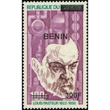Bénin 2009 - Mi 1566 - surcharge locale 300 f - Louis Pasteur ** - cote 50 €