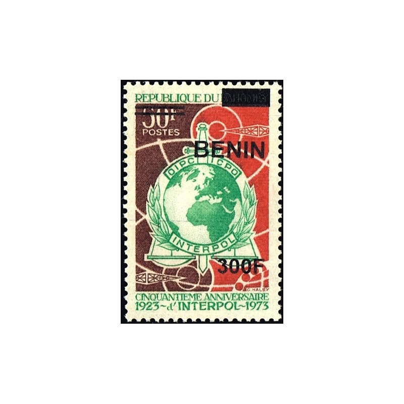 Benin 2009 - Mi 1507 - local overprint 300 f - 50th anniversary INTERPOL - MNH - CV 50 €