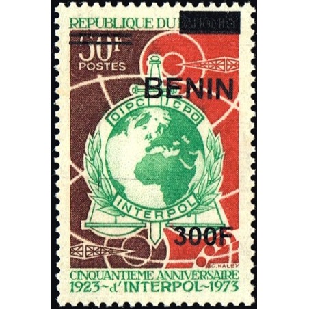 Bénin 2009 - Mi 1507 - surcharge locale 300 f - Cinquantenaire d'Interpol ** - cote 50 €