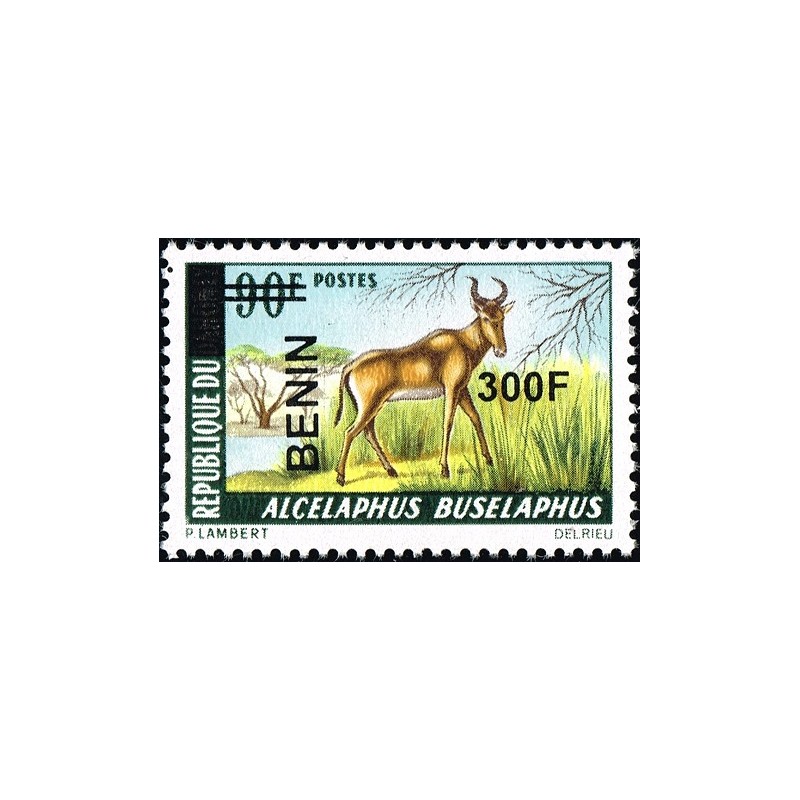 Benin 2009 - Mi 1511 - local overprint 300 f - Antelope "alcelaphus bucelaphus" - MNH - CV 120 €