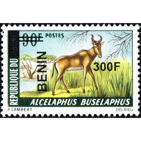 Benin 2009 - Mi 1511 - local overprint 300 f - Antelope "alcelaphus bucelaphus" - MNH - CV 120 €