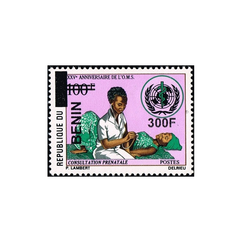 Benin 2009 - Mi 1512 - local overprint 300 f - Prenatal examination and care, WHO - MNH - CV 50 €