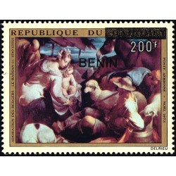 Bénin 2009 - Mi 1536 - surcharge locale - Adoration des bergers par Le Bassan ** - cote 40 €