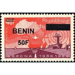 Bénin 2009 - Mi 1577 - surcharge locale 50 f - Aviation : ASECNA ** - cote 100 €