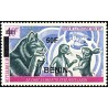 Bénin 2009 - Mi 1579 - surcharge locale 50 f - Jean de la Fontaine - chat, belette et lapin ** - cote 130 €