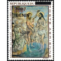 Benin 2009 - Mi 1588 - local overprint 1000 f - The baptism of christ, by Foujita - MNH