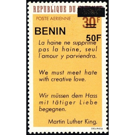 Bénin 2009 - Mi 1589 - surcharge locale 50 f - Citation de Martin Luther King ** - cote 30 €