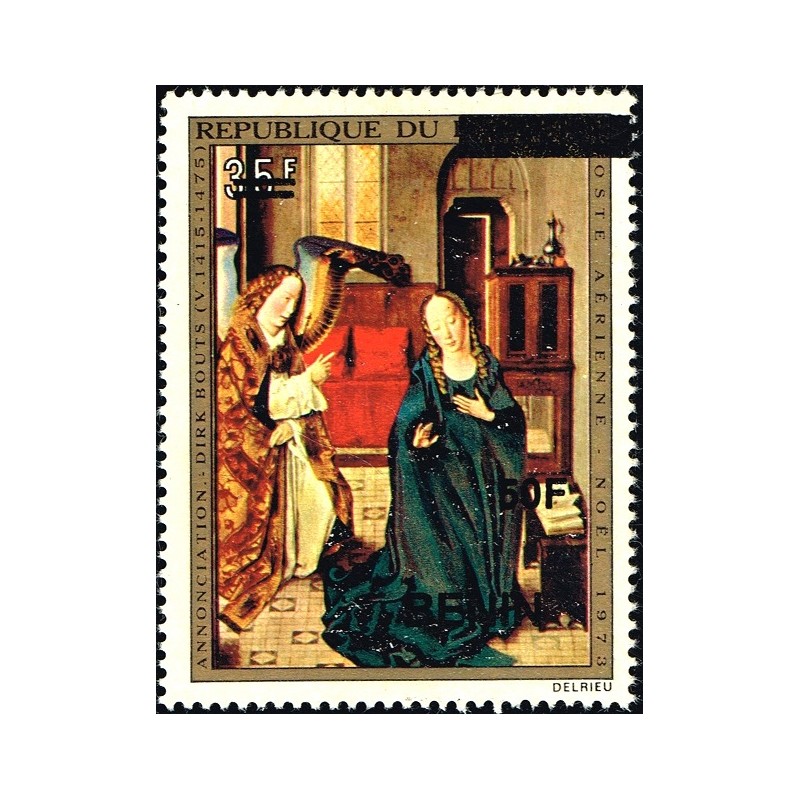 Benin 2009 - Mi 1593 - local overprint 50 f - Annunciation, by Dirk Bouts - Christmas 1973 - MNH - CV 30 €