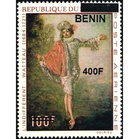 Benin 2009 - Mi 1612 - local overprint 400 f - l'indifférent, by Watteau - MNH - CV 50 €